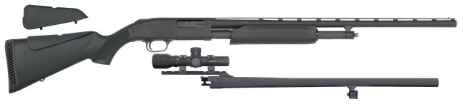 Mossberg 500 Combo 20 Gauge 24 in 5 Rounds Pump Action Matte Blue