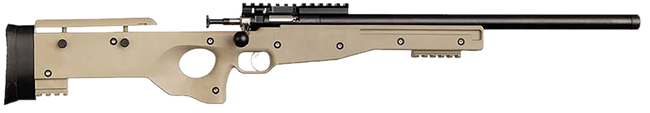 Crickett KSA2150 Precision  Full Size 22 LR Single Shot 16.10" Blued Threaded Bull Barrel, Blued Crickettinny Rail Steel Receiver, Flat Dark Earth Synthetic Adj LOP Stock