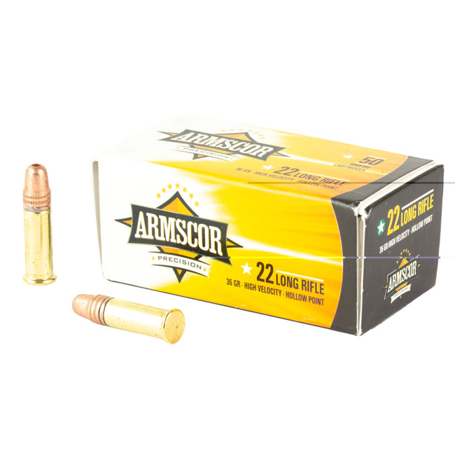 Armscor 22lr High Velocity Hollow Point 36 Grain 50 Rounds