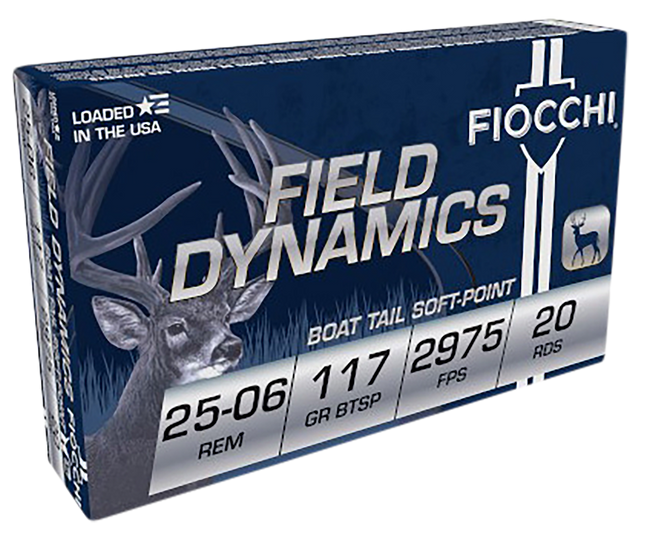 Fiocchi Field Dynamics 25-06 Remington Pointed Soft Point 117 Grain 20 Rounds