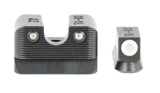 TruGlo TG231Z1W Tritium Pro  Black | Green Tritium White Outline Front Sight Green Tritium Rear Sight
