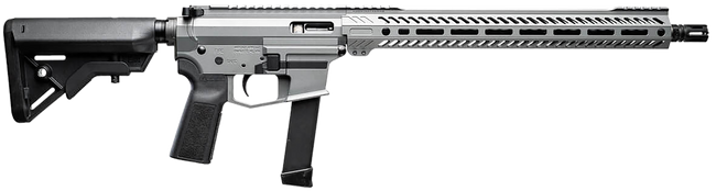 Angstadt Arms UDP-9 9mm Luger, 16in. Barrel, 15rd, 15" MLOK Handguard, Bravo B5 Stock & P23 Grip. Accepts Glock Mags - Gray (NPN: AAUDP09RGR)