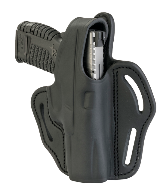 1791 Gunleather BHX3SBLR BHX  OWB Size 03 Stealth Black Leather Belt Slide Compatible w/Glock/S&W M&P Shield Right Hand