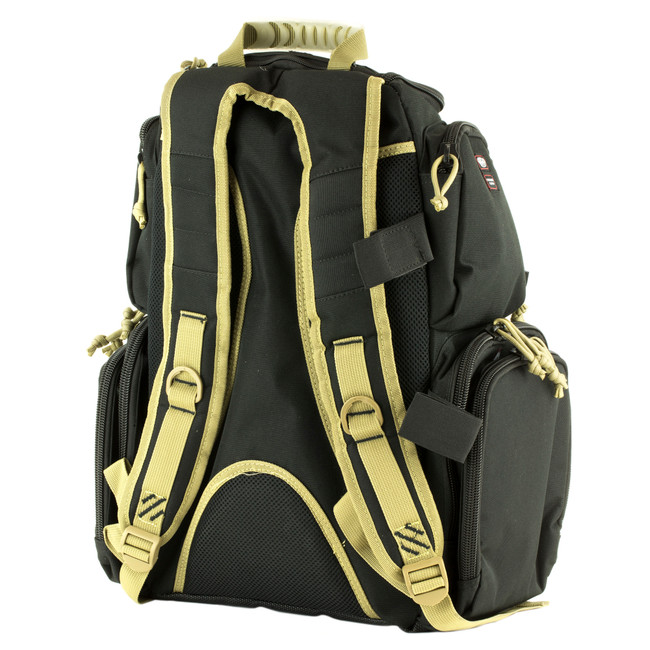 GPS Bags 1711BPBT Handgunner Backpack Black/Tan 1000D Nylon Holds 4 Handguns                                                                                                                             - 1711BPBT               - 819763010924