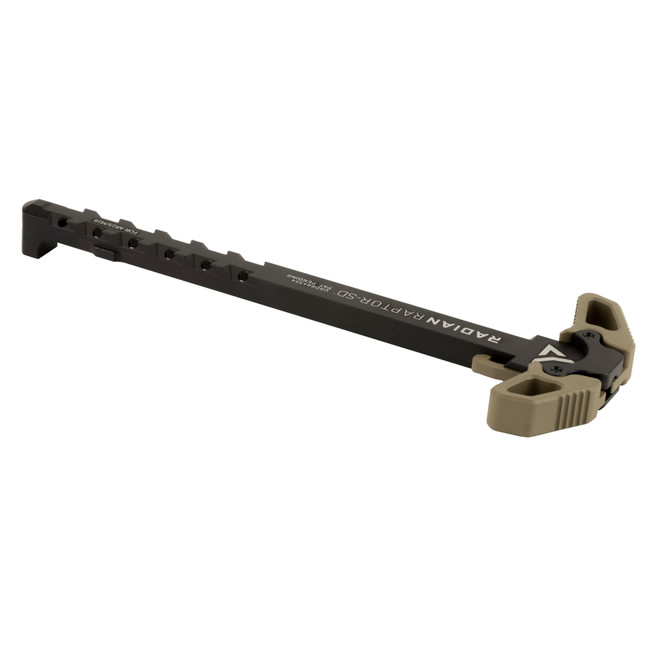 Radian Weapons R0066 Raptor SD Ambi Charging Handle, FDE, Gas Ported Shaft, Fits Mil-Spec AR-15/M16 Platform - R0066 - 817093020705