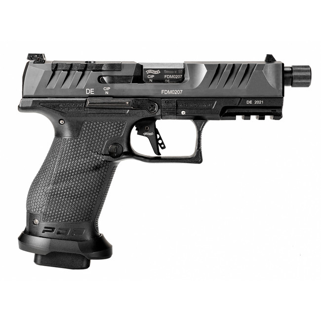 Walther Arms 2844176 PDP Pro SD Compact Frame 9mm Luger 18+1 4.60" Black Threaded Barrel, Black Optic Ready/Serrated Steel Slide, Black Polymer Frame w/Picatinny Rail, Medium Backstrap Grip - 2844176 - 723364216176
