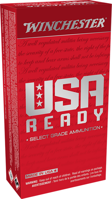 Winchester USA Ready 10mm Auto FMJ Flat Nose 180 Grain 50 Rounds