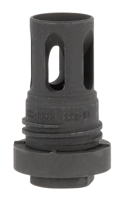 Yankee Hill 431528A Mini QD Flash Hider Black Phosphate Steel with 1/2"-28 tpi Threads & 2.13" OAL for 5.56x45mm NATO AR-Platform