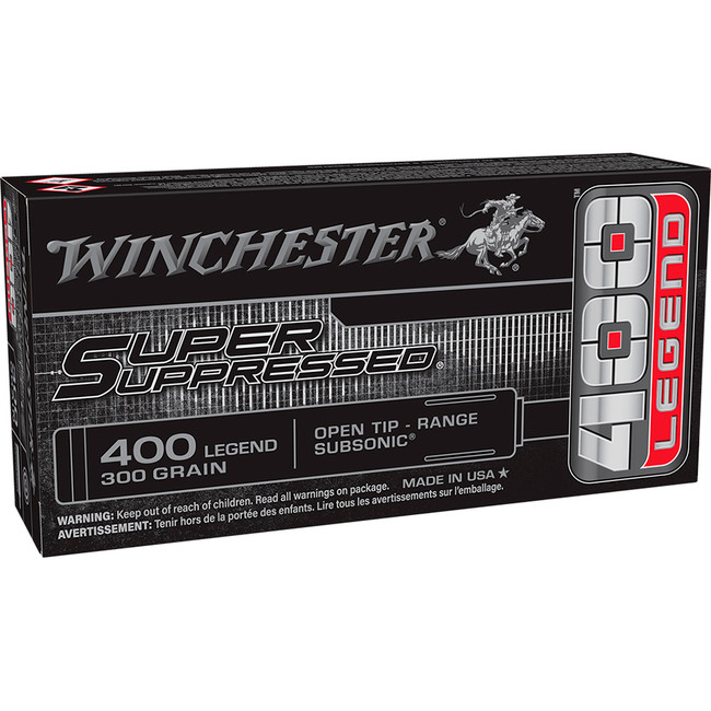 Winchester Super Suppressed Rifle Ammo 400 Legend Open-Tip 300 gr. 20 rd.
