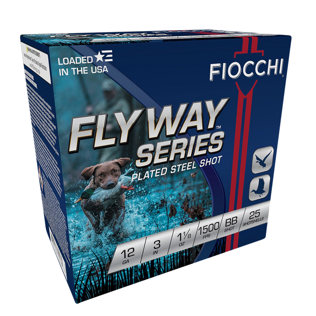 Fiocchi Flyway Shotgun Loads 12 ga. 3 in. 1 1/8 oz. 1500 FPS BB Shot 25 rd.