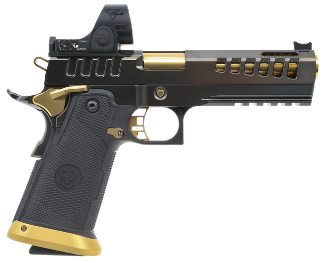 WATCHTOWER FIREARMS DEMOLITIA 9mm Luger, 5in. Barrel, 17rd - Gold (DEMOLITIA9MM5GLD)