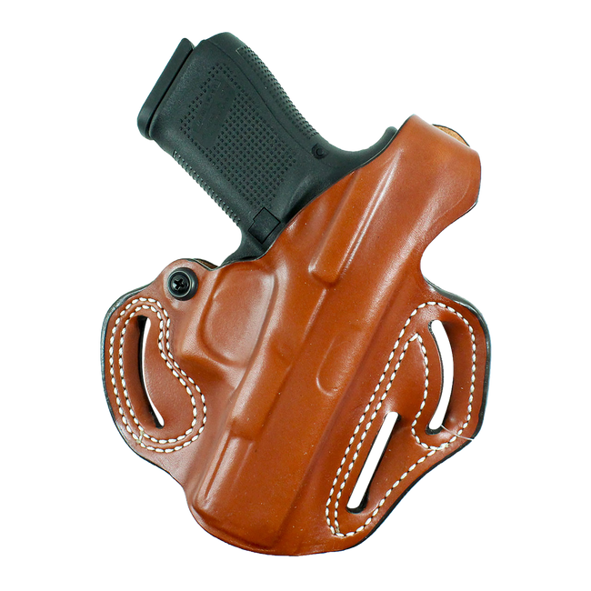 DeSantis Gunhide 001TA0TZ0 Thumb Break Scabbard OWB Tan Leather Belt Slide Fits Springfield Hellcat RDP Right Hand