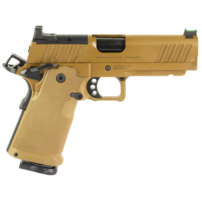 Springfield Armory PH9117AOSCBLC 1911 DS Prodigy 9mm 10+1 4.25" Coyote Brown Cerakote Optic Ready Carbon Steel Slide Polymer Grip - PH9117AOSCBLC - 706397974039