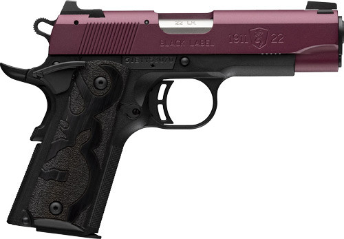 Browning 1911-22 22 Long Rifle 3.63 in 10 Rounds Matte Stainless Black Cherry Cerakote - 051062490 - 023614861744