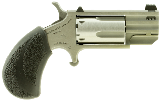 NAA Pug Revolver 22 WMR Stainless/Black Ported 1in 5 rd XS Tritium