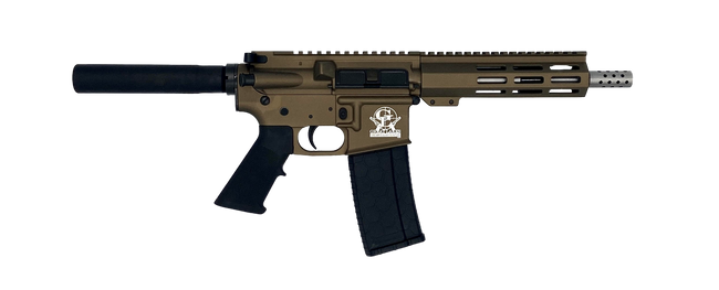 Great Lakes Firearms GL15223SSPBRZ AR-15 Pistol 223 Wylde 30+1 7.50" Stainless Barrel, Bronze Rec, 7" M-LOK Handguard, Buffer Tube (No Brace), Black A2 Grip