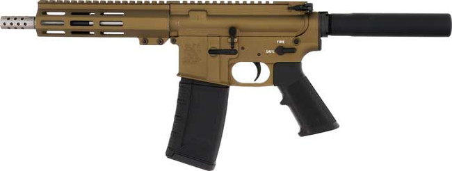 Great Lakes Firearms GL15223SSPBRZ AR-15 Pistol 223 Wylde 7.5" 30-Round Bronze Receiver - GL15223SSPBRZ - 638457789225