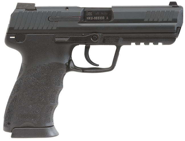 HK 81000029 HK45 V7 LEM Full Size Frame 45 ACP 10+1, 4.46" Black Polygonal Rifled Barrel, Serrated Steel Slide, Polymer Frame w/Picatinny Rail, Black Polymer Grip, Ambidextrous