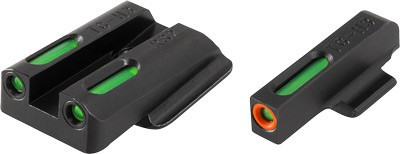 Truglo TFX Pro Front and Rear Sights Handgun Green Tritium Fiber Optic