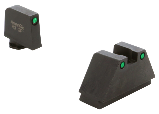 AmeriGlo GL815 Optic Compatible Glock 3XL Green Tritium Sights