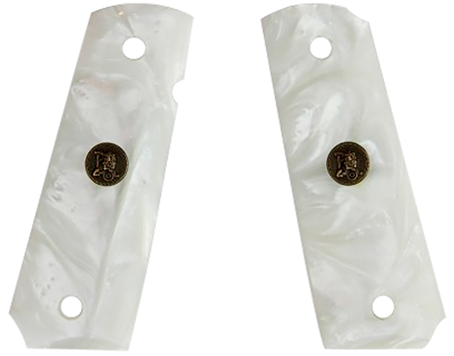 Pachmayr White Simulated Pearl 1911 Grip Panels Ambidextrous Safety