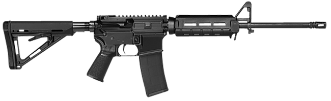 Del-Ton Inc RFTH16-MLOK Echo 316L 5.56x45mm NATO 16" 30+1 (1:9") Black Hard Coat Anodized Rec Black 5 Position Mil-Spec Stock/Magpul MOE Grip