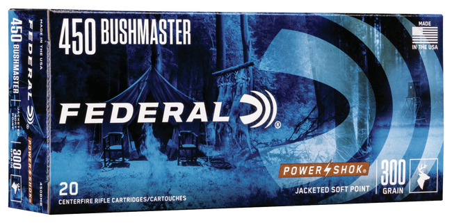 Federal Power-Shok 450 Bushmaster Soft Point 300 Grain 20 Rounds