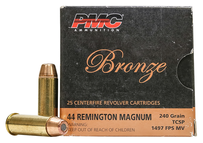 PMC Bronze .44 Remington Magnum Truncated Cone Soft Point 240 Grain 25 Rounds