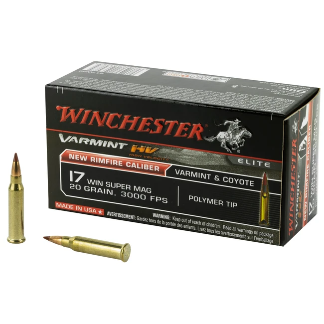 Winchester Ammo S17W20 Varmint HV  17WSM 20gr Polymer Tip 50 Per Box/10 Case - S17W20 - 020892103085