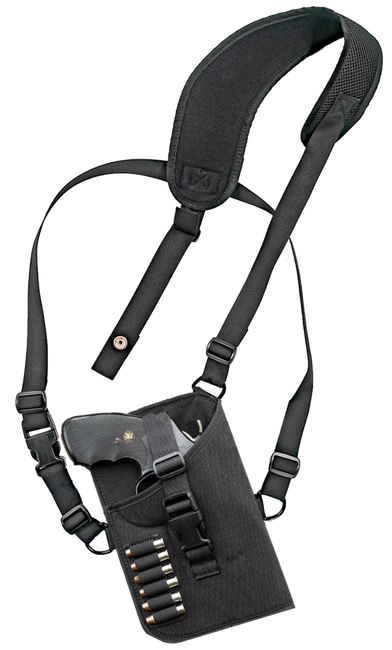 GrovTec US Inc GTHL15102R Trail Pack  Shoulder Black Nylon Harness Fits Med/Lg DA Revolver Fits 3-4" Barrel Right Hand
