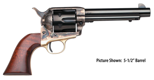 Taylors & Company 550835 Ranch Hand  45 Colt (LC) Caliber with 4.75" Blued Finish Barrel, 6rd Capacity Blued Finish Cylinder, Color Case Hardened Finish Steel Frame & Walnut Grip