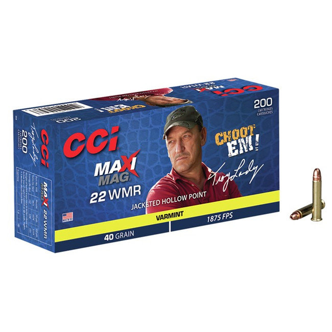 CCI Maxi-Mag 22 WMR Jacketed Hollow Point 40 Grain 200 Rounds