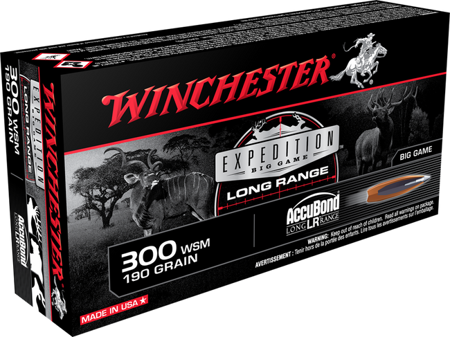 Winchester Expedition Big Game 300 WSM Nosler AccuBond 190 Grain 20 Rounds