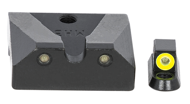 Meprolight Green Tritium Front Sight Yellow Outline Rear Sight CZ Shadow 2