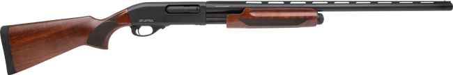 Armscor Pump Action Waterfowl 12GA, 28in. Barrel, 4rd, Wood Stock & Forend - Black (PA12MNL28)