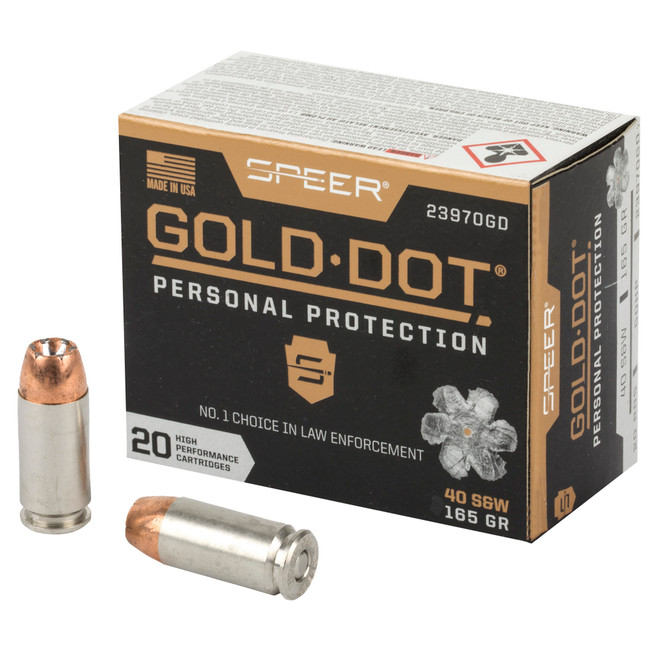 Speer Gold Dot 40 S&w Hollow Point 165 Grain 20 Rounds