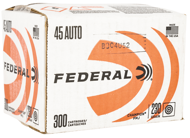 Federal Champion Training 45 ACP Full Metal Jacket 230 Grain 300 Rounds