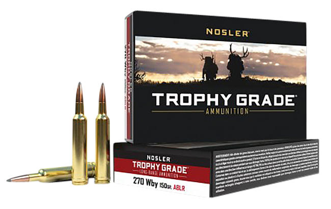 Nosler Trophy Grade 270 Weatherby Magnum Accubond-Lr 150 Grain 20 Rounds