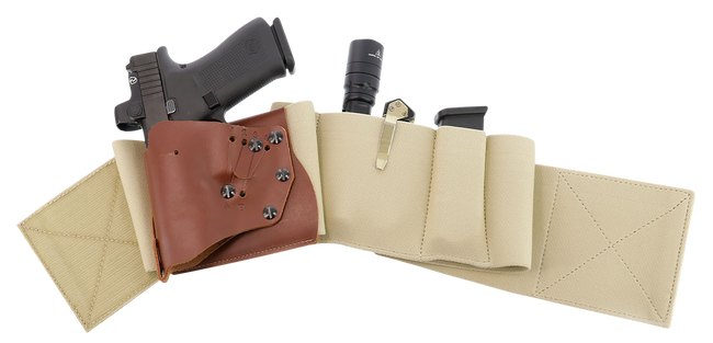 Galco UWERKHMED UnderWraps Elite Khaki Medium Leather/Nylon