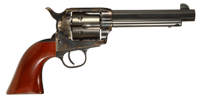 Taylors & Company 556105 1873 Cattleman Drifter 357 Mag Caliber with 5.50" Blued Finish Barrel, 6rd Capacity Blued Finish Cylinder, Color Case Hardened Finish Steel Frame & Walnut Grip