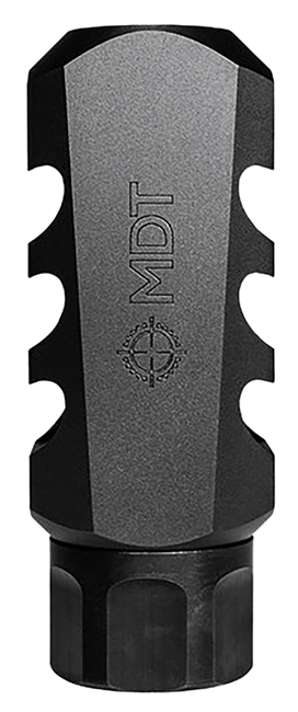 Mdt Sporting Goods Inc 103516BLK Elite Muzzle Brake  30 Cal (7.62mm), Black Steel, 3 Port, 5/8"-24 tpi