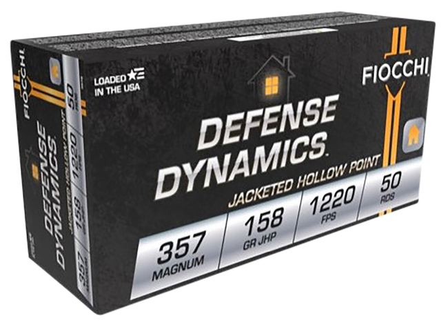 Fiocchi Shooting Dynamics Pistol Ammo 357 Mag 158 gr. Semi-Jacketed HP 50 rd.