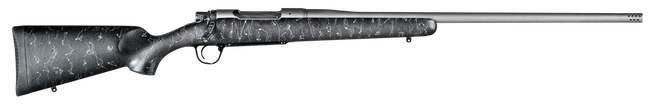 Christensen Arms CA10280214411 Mesa  300 Win Mag 3+1 24" Threaded Barrel, Tungsten Gray Cerakote, Black with Gray Webbing Stock