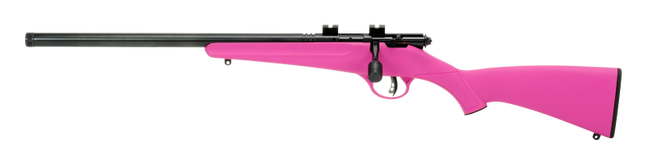 Savage Rascal FLV-SR 22 Long Rifle 16.12in 1rd Pink Synthetic Left Hand