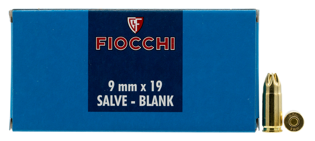 Fiocchi 9MMBLANK Pistol Blank 9mmLuger 50 Rounds