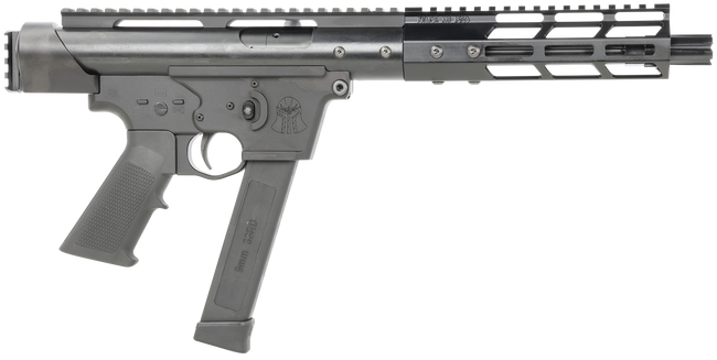 Tactical Superiority SIA-TAC09-085 Tac-9  9mm Luger 8.50" Black Hard Coat Anodized Rec Picatinny Rail End Cap Black A2 Grip