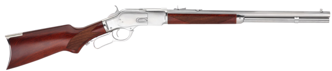 Taylors & Company 550232 1873  45 Colt (LC) Caliber with 10+1 Capacity, 20" Barrel, Silver Metal Finish & Walnut Fixed Pistol Grip Stock (Full Size)