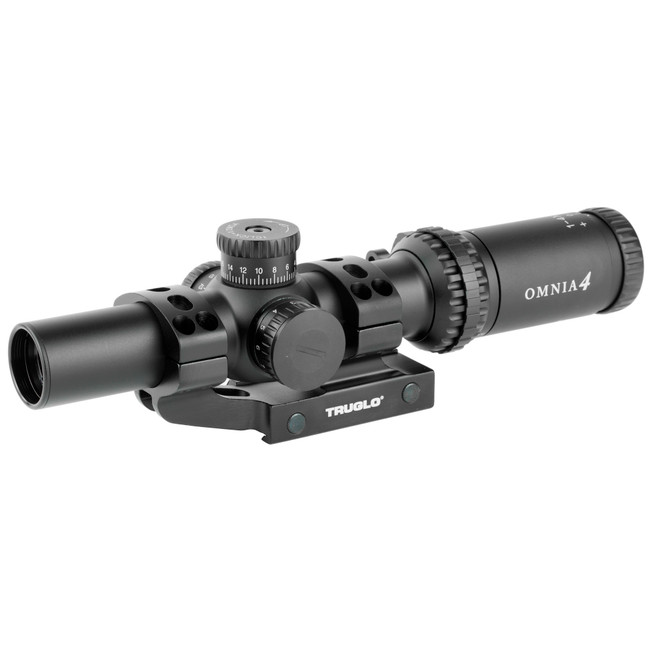 Truglo Omnia Tactical Scope 30mm 1-4x24 IR Aptr MOA Turrets - TG8514TLR - 788130024409