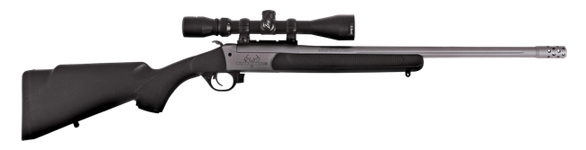 Traditions CR9-451130T Outfitter G3 Takedown 450 Bushmaster 1rd 22", Stainless Cerakote Barrel/Rec, Black Synthetic Stock, Muzzle Brake, 3-9x40mm BDC Scope