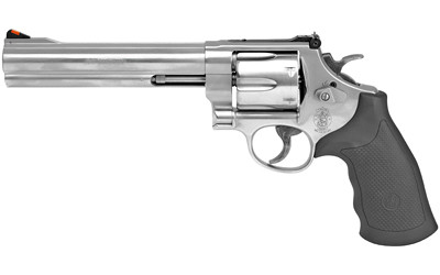 Smith & Wesson 163638 Model 629 Classic 44 Rem Mag or 44 S&W Spl Stainless Steel 6.50" Barrel & 6rd Cylinder, Satin Stainless Steel N-Frame, Red Ramp Front/White Outline Rear Sights - 163638 - 022188636383